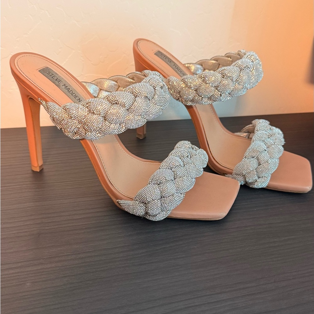 Steve Madden Metallic Braided Heels